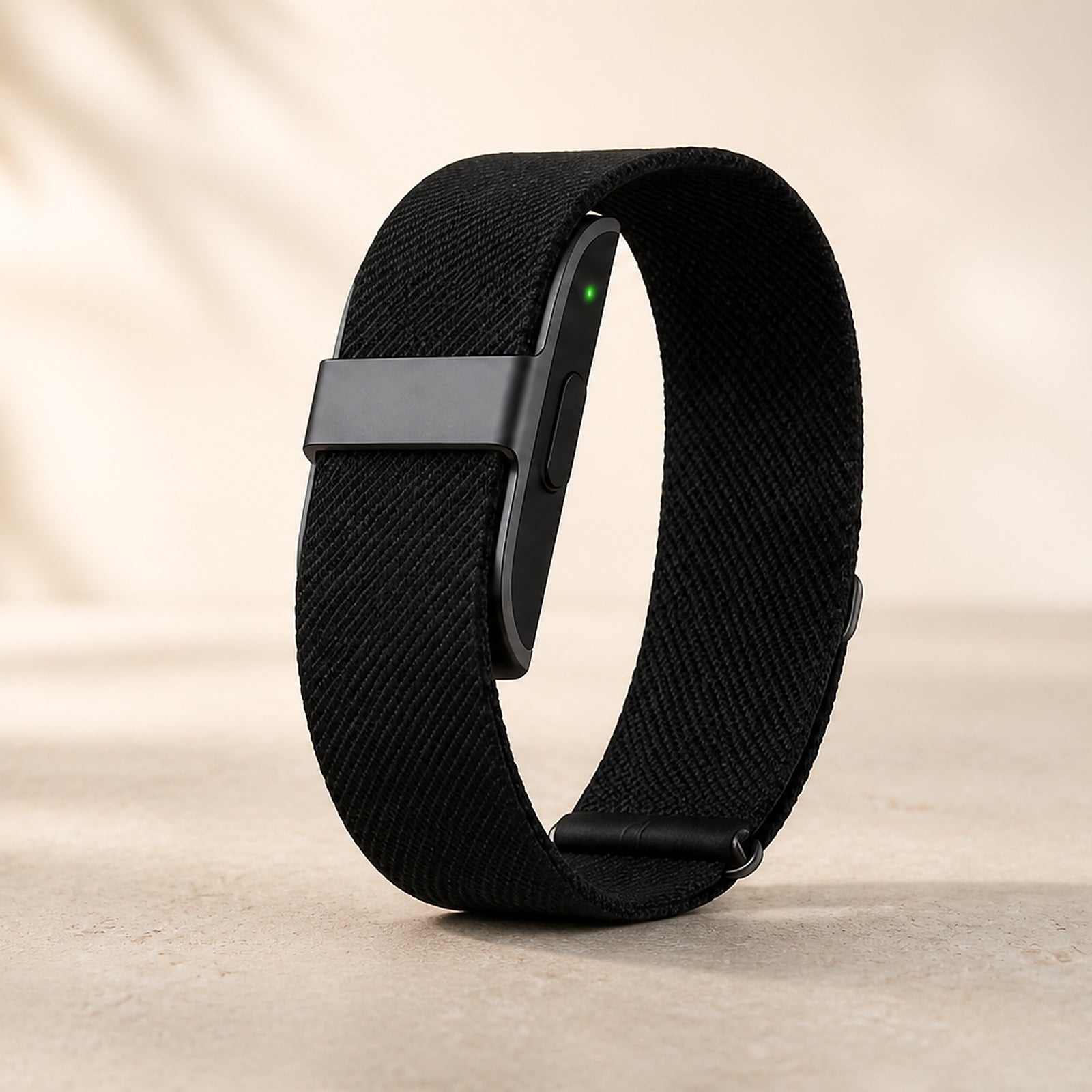 Black woven Selntz Flow screen-free wellness bracelet